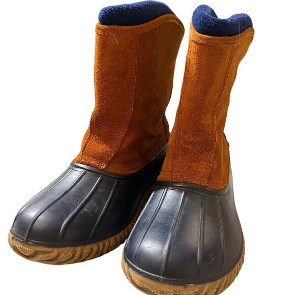 LaCrosse Tan/Navy Lined, Suede, Rubber, Snow/Rain Boots- 9 - Picture 2 of 11